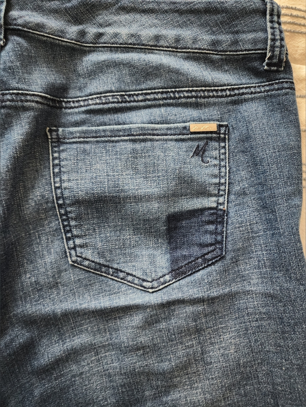 Women's Blue Patchwork Denim Shorts By Melissa McCarthy For Seven. Size 16w. - Picture 4 of 15